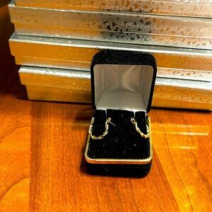 Petite 14 karat gold earrings